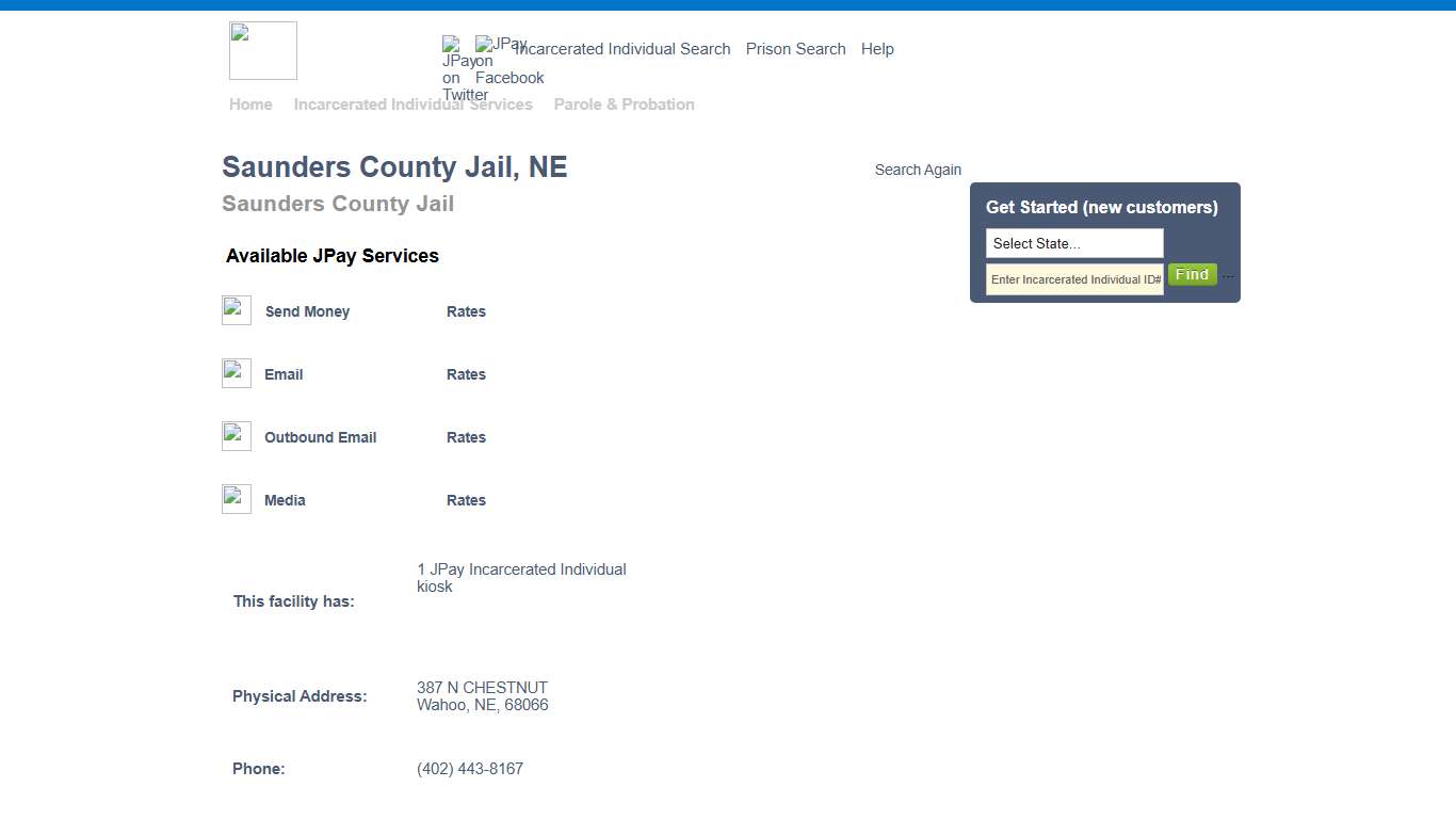 Saunders County Jail, NE